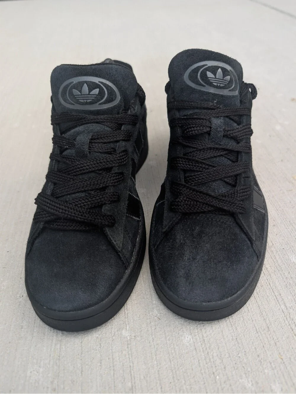 Adidas Campus Black Suede Sneakers size 7